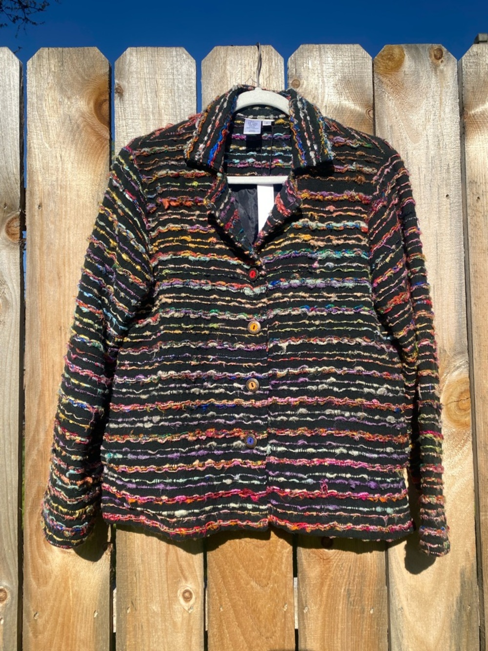Coldwater Creek Multicolored Textured cortagecore blazer JacketslS